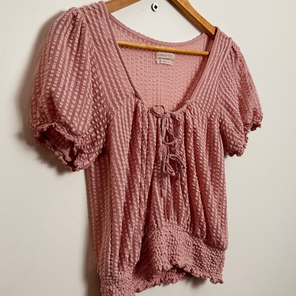 Urban Outfitters Peasant style cropped top - dusty pink - polyester - L - Picture 6 of 10